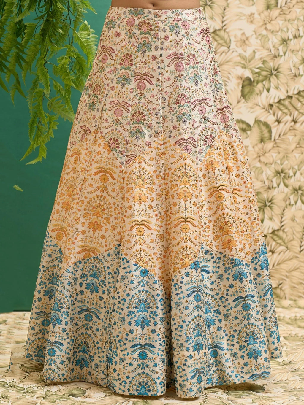 Beautiful Multi Color Digital Printed Art Silk Event Wear Lehenga Choli