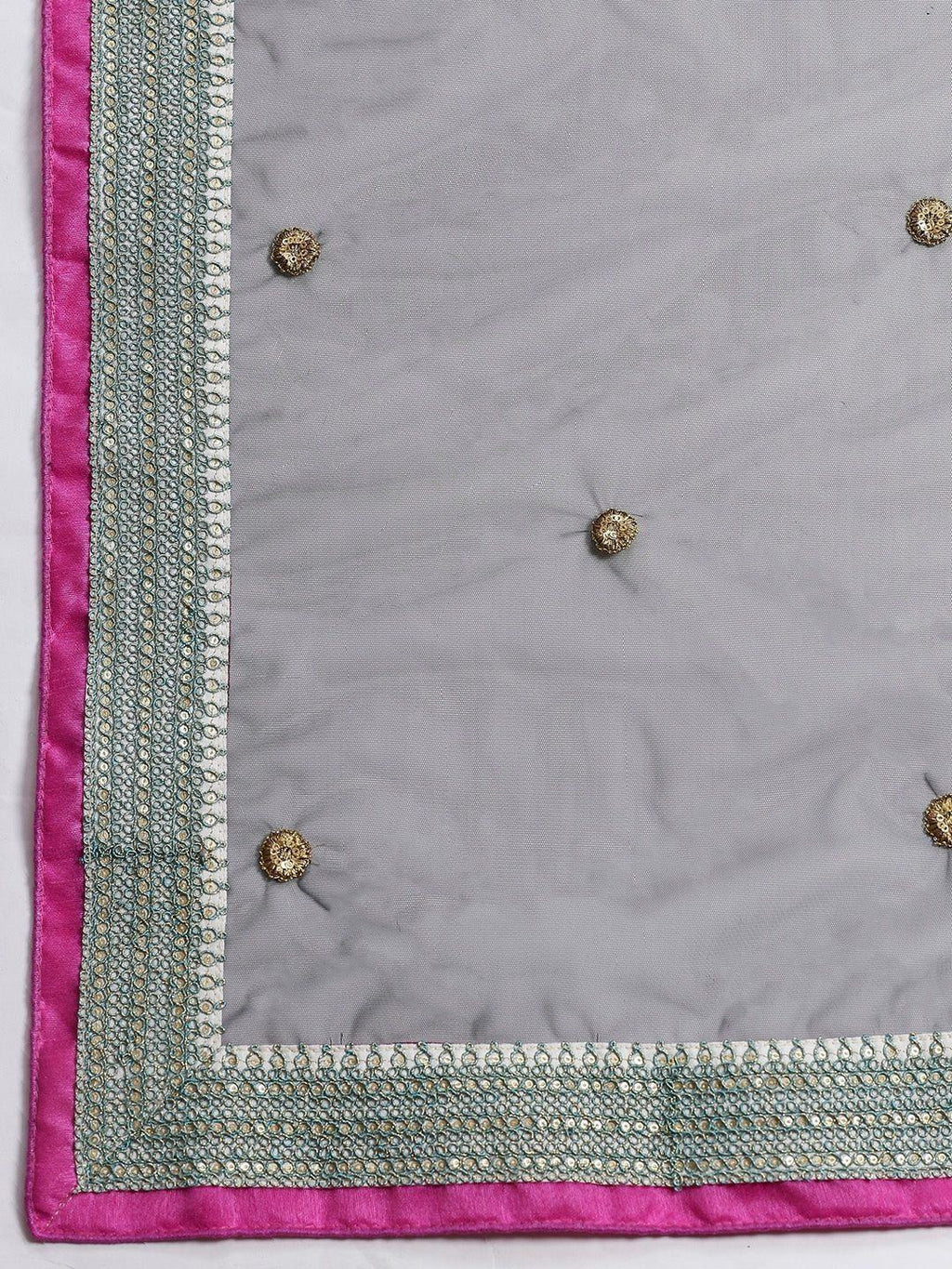 Blue & Solid Semi-Stitched Myntra Lehenga & Unstitched Blouse with Dupatta