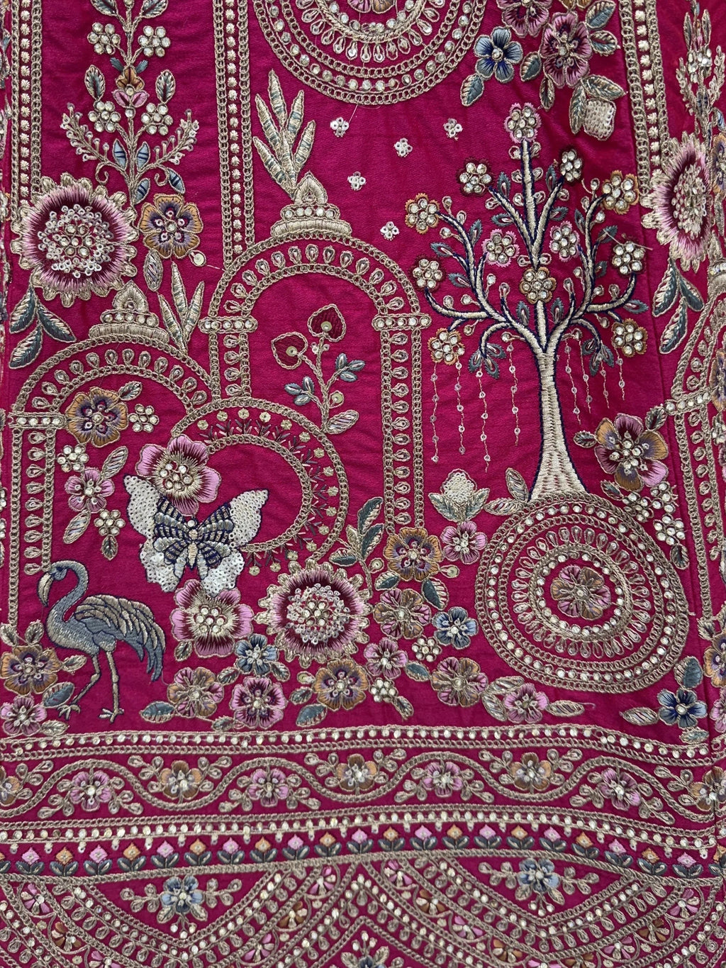Pink Awesome Embroidered Silk Bridal Lehenga Choli With Double Dupatta