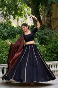 Chaithra Pure Cotton Navratri Lehenga Choli with Mirror Work Blouse