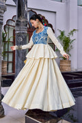 Chhabili Pure Cotton Lehenga Choli with Kashida Work