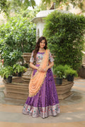 Cosmos Jequard Lehenga Choli with Russian Silk Embroidered Dupatta