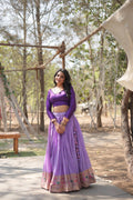 Dayble Viscose Kalamkari Jari Weaving Lehenga Choli