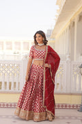 Designer Dyeable Viscose Jacquard Lehenga Choli with Sequins Embroidery