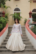 Designer Sequins Embroidered Co-ord Set with Viscose Lehenga
