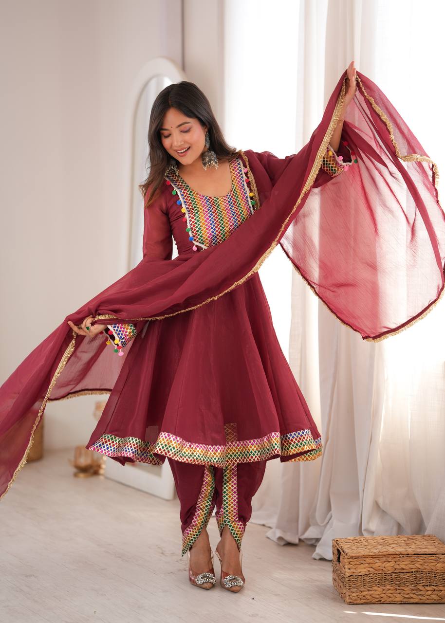 Designer Tulip Dhoti with Flared Top