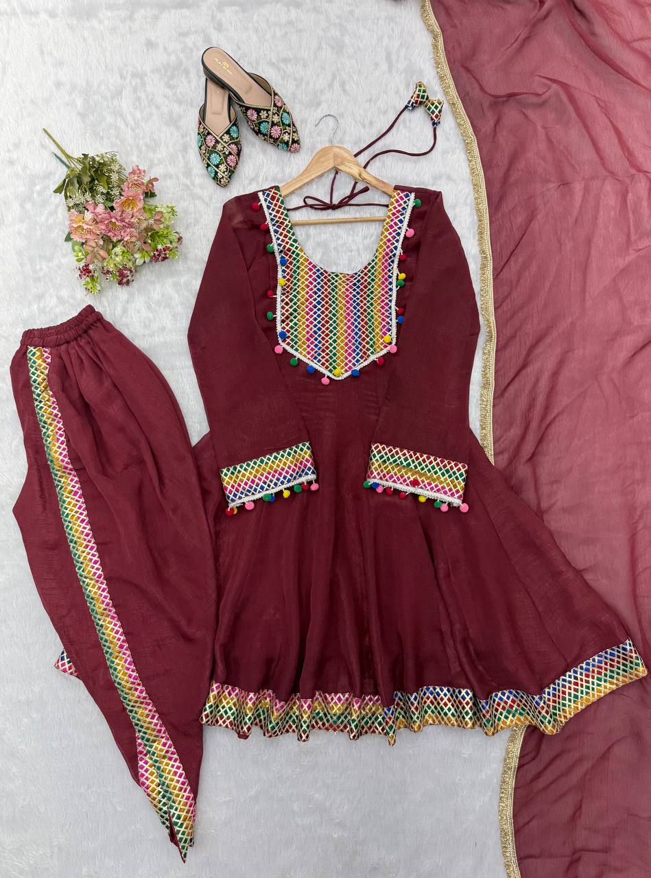 Designer Tulip Dhoti with Flared Top