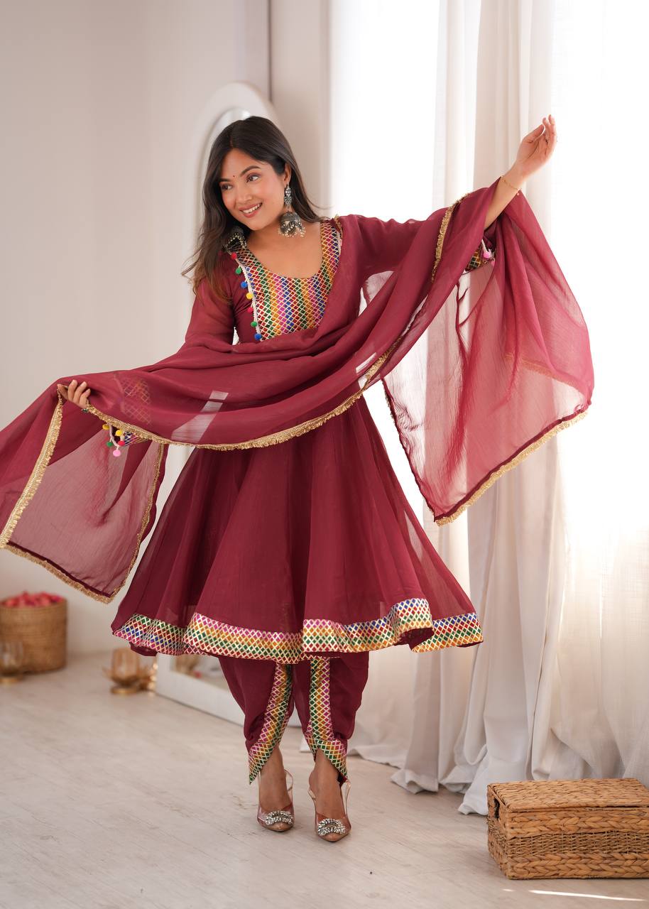 Designer Tulip Dhoti with Flared Top