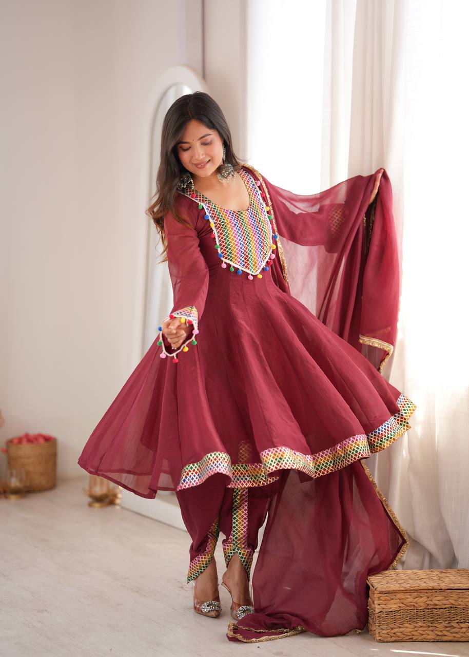 Designer Tulip Dhoti with Flared Top