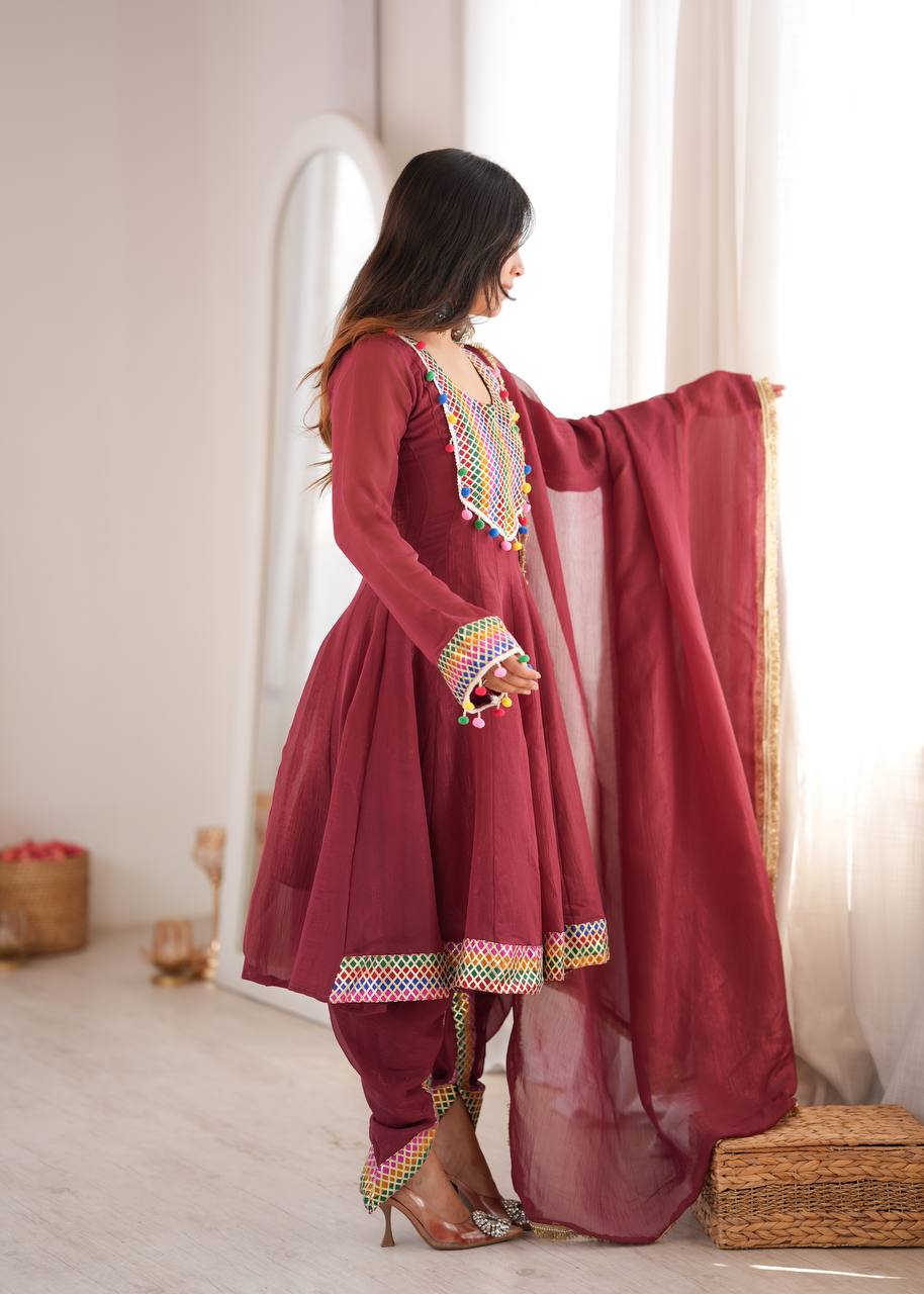 Designer Tulip Dhoti with Flared Top