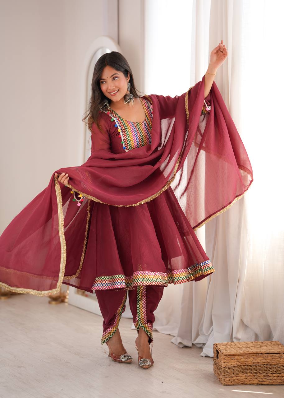 Designer Tulip Dhoti with Flared Top