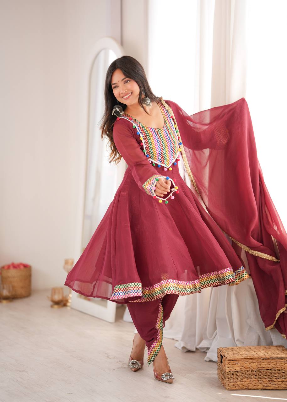 Designer Tulip Dhoti with Flared Top