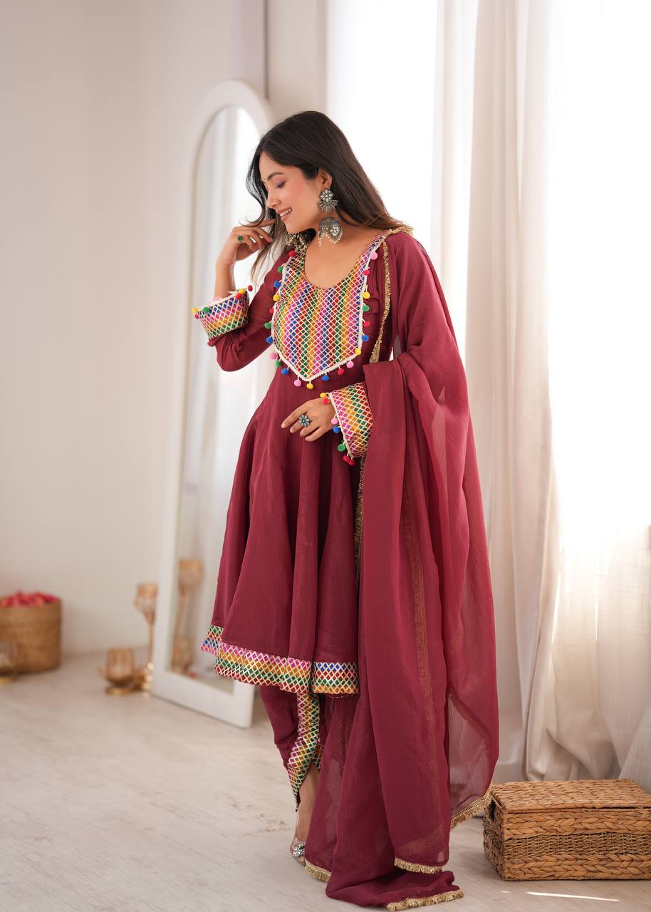 Designer Tulip Dhoti with Flared Top