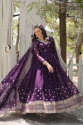 Faux Blooming Gown with Sequins Embroidered Work and Dupatta