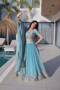 Fendi Silk Embroidered Lehenga Choli Set