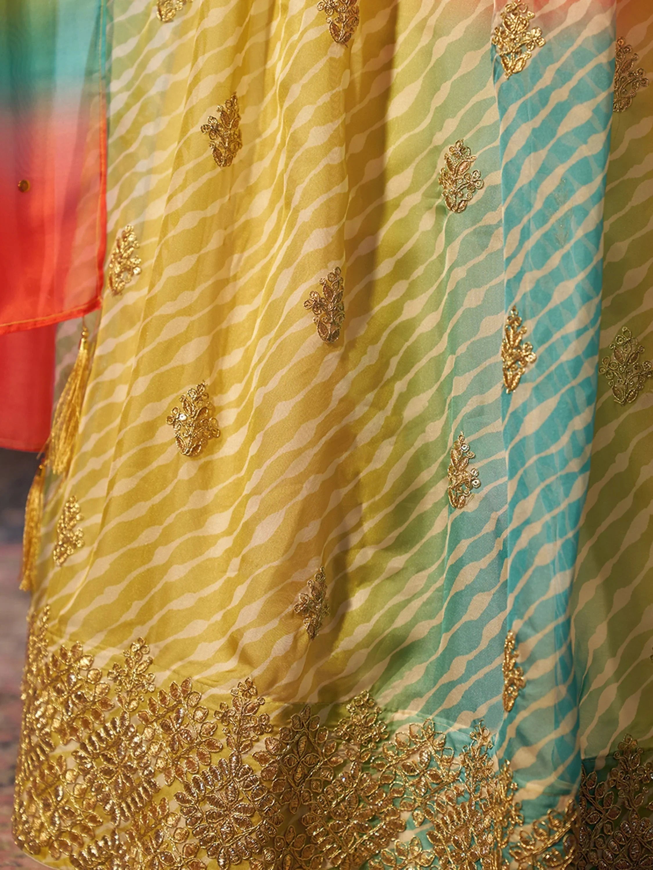 Glamorous Yellow Organza Function Wear Lehenga Choli With Dupatta