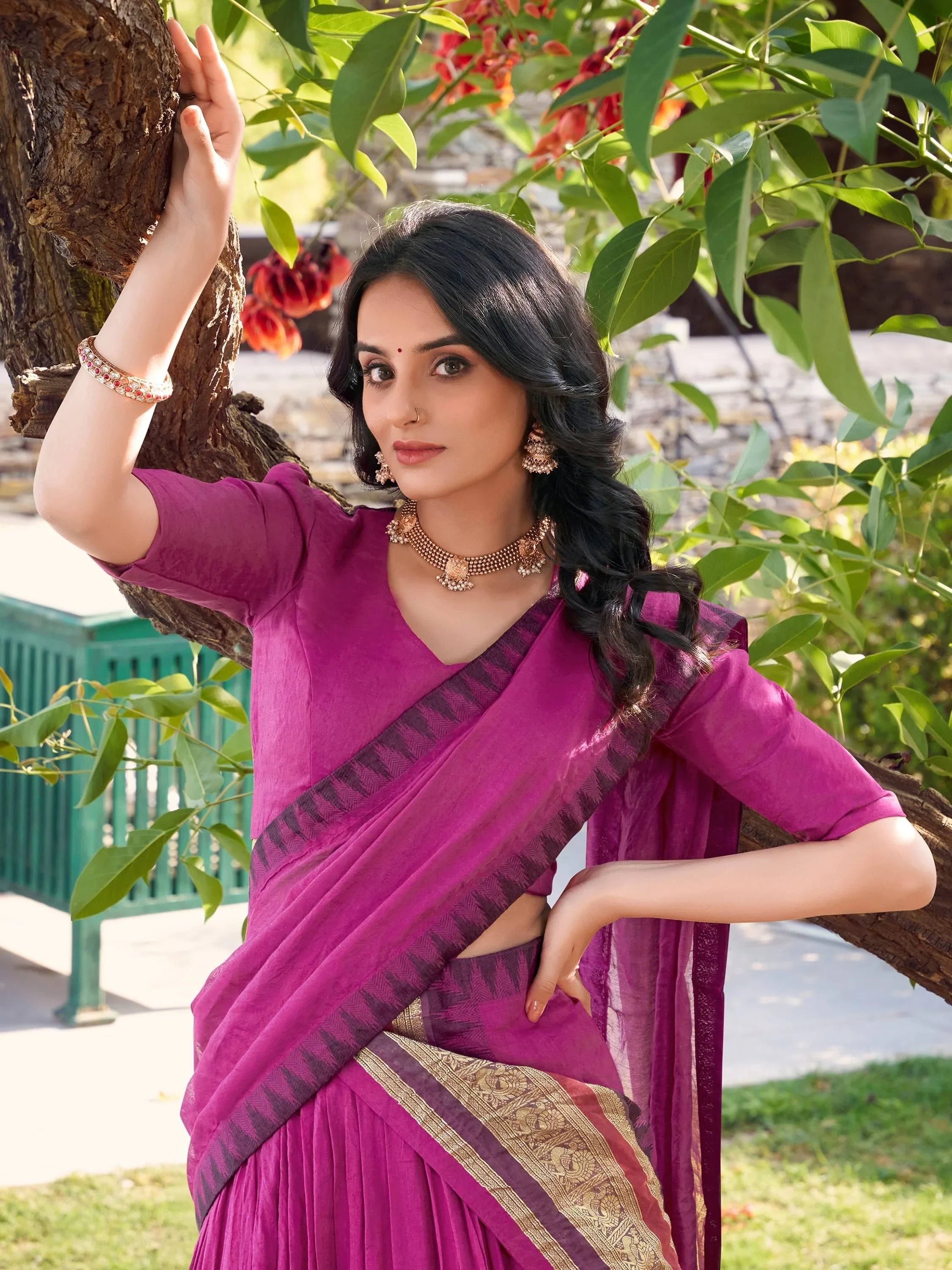 Pink Pretty Chanderi Silk Zari Weaving Wedding Wear Lehenga Choli