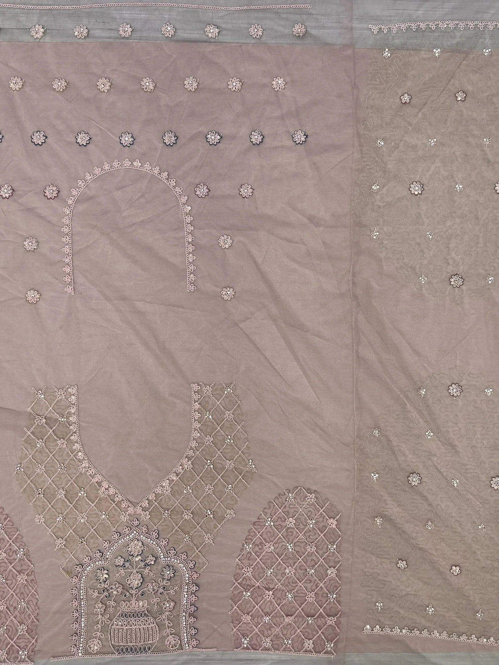 Peach Gorgeous Sequins Net Engagement Wear Lehenga Choli