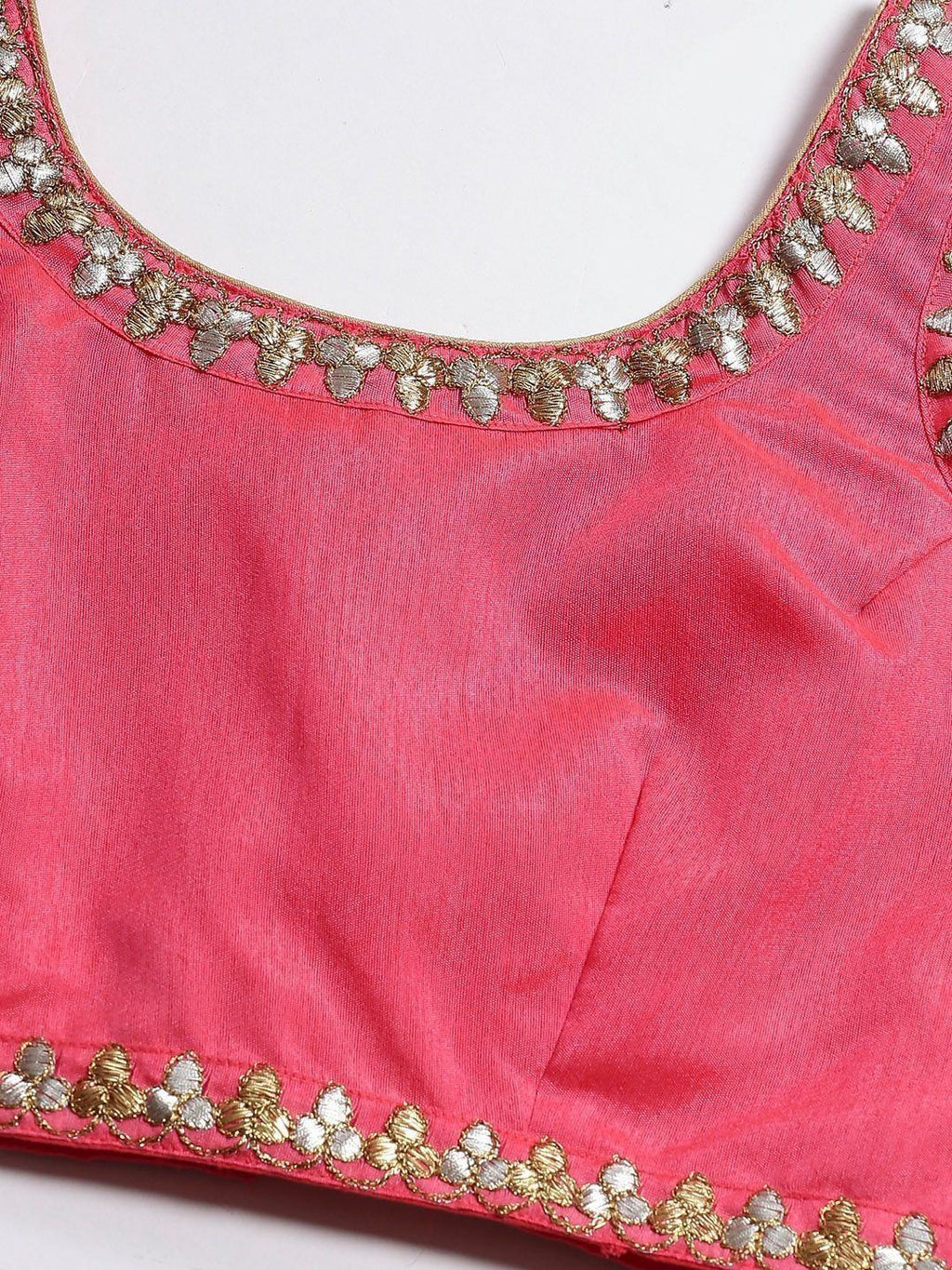 Grey Semi-Stitched Myntra Lehenga & Unstitched Blouse with Dupatta