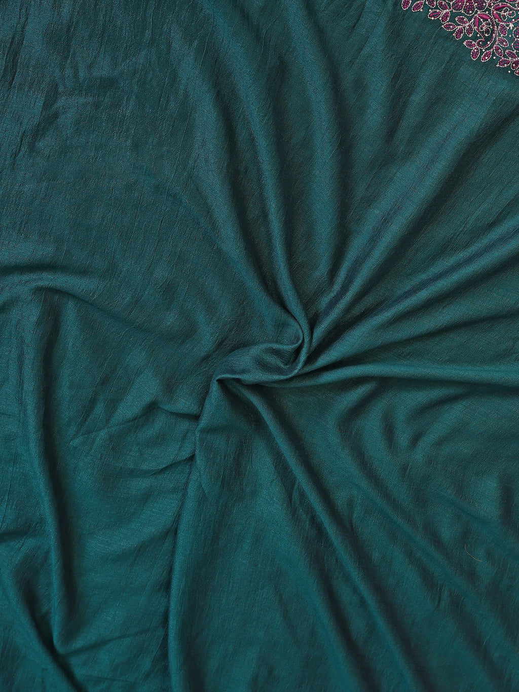 Classic Teal Blue Lace Work Silk Festival Wear Saree With Blouse