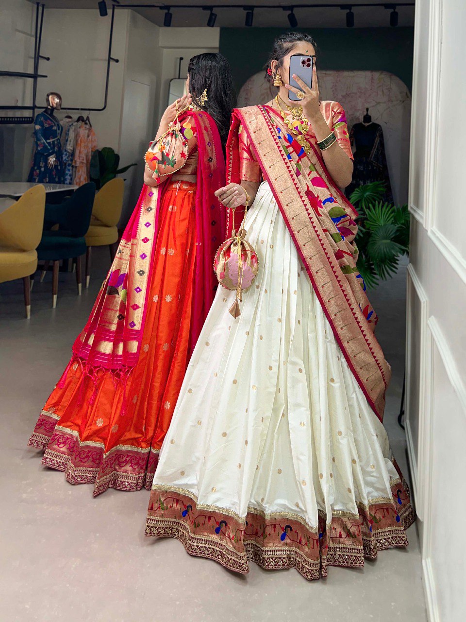 Jacquard Silk Paithani Lehenga Choli