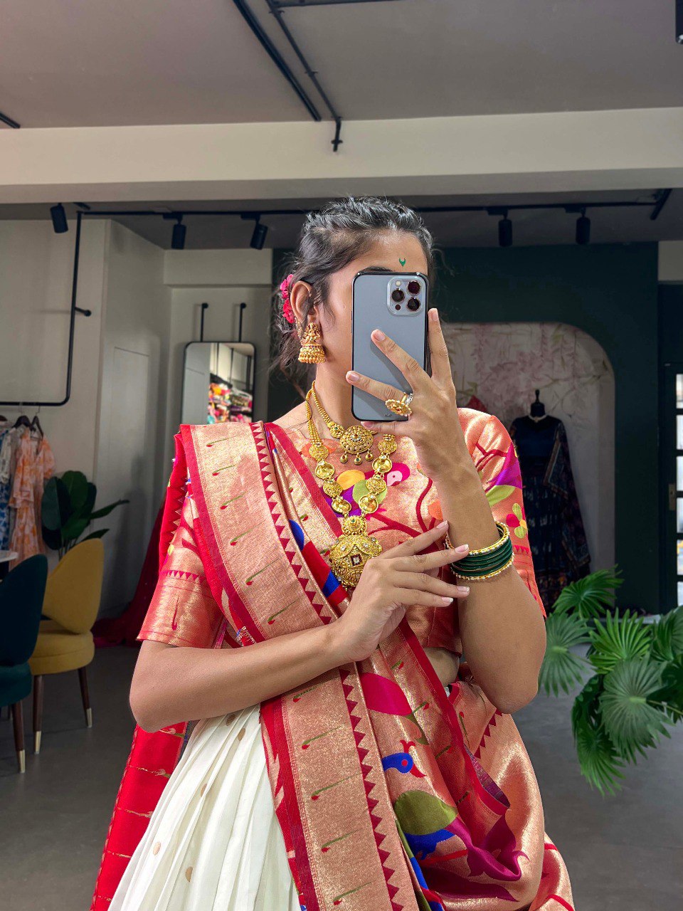 Jacquard Silk Paithani Lehenga Choli