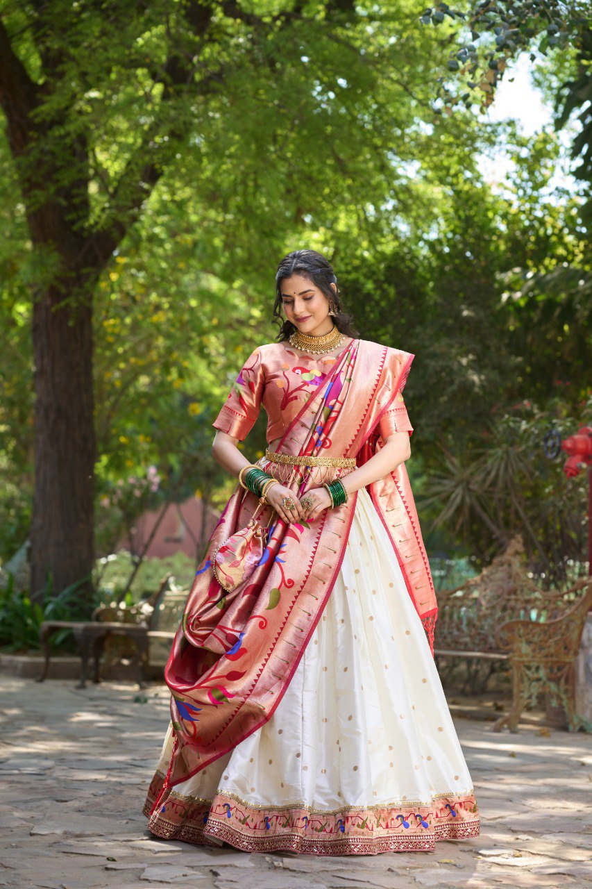 Jacquard Silk Paithani Lehenga Choli