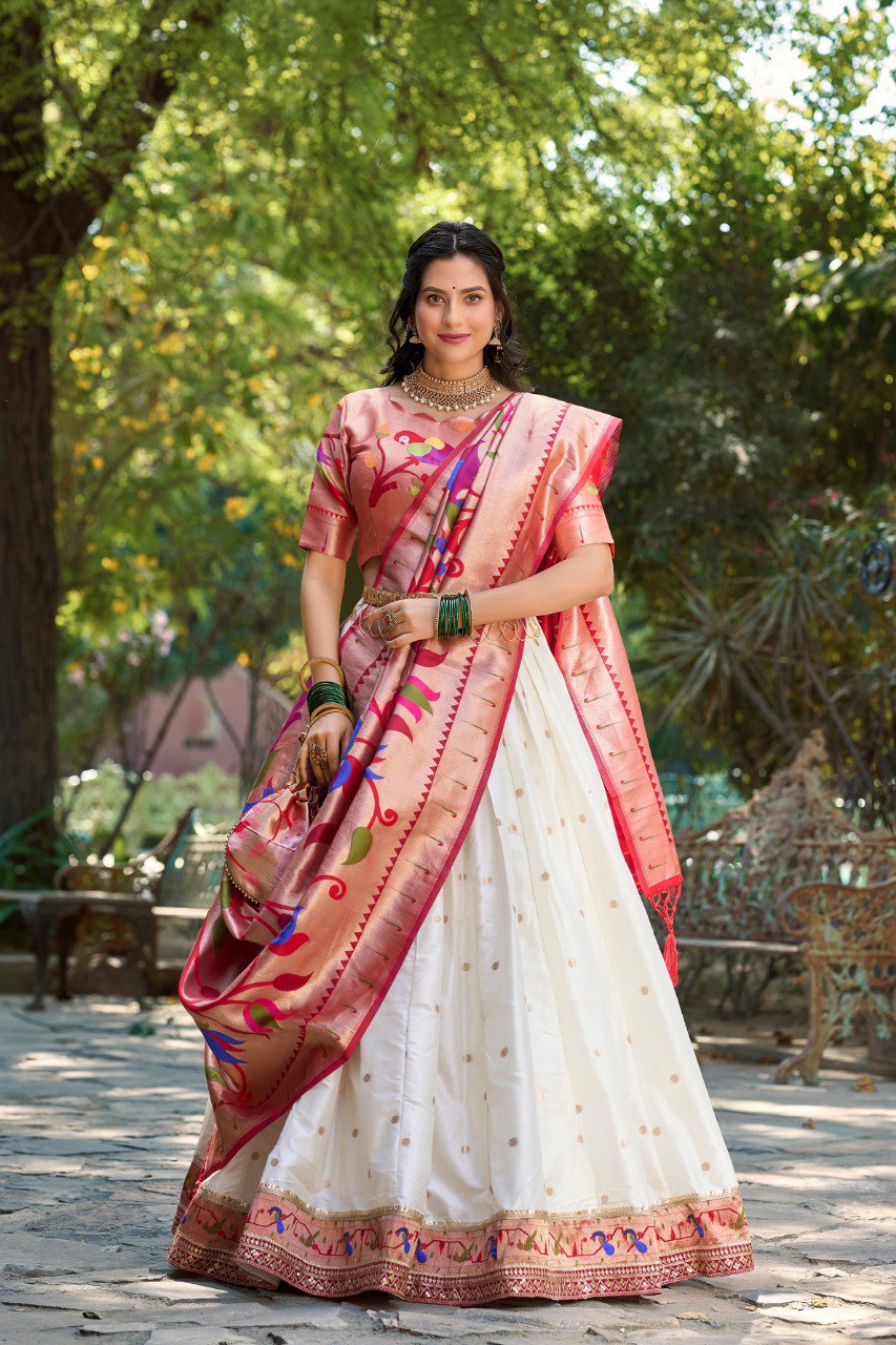 Jacquard Silk Paithani Lehenga Choli
