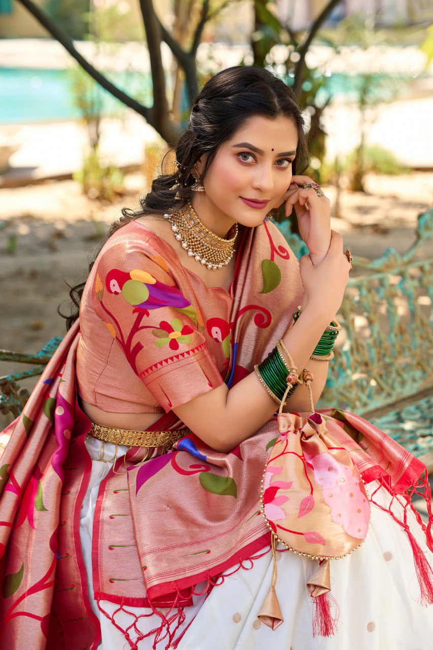 Jacquard Silk Paithani Lehenga Choli