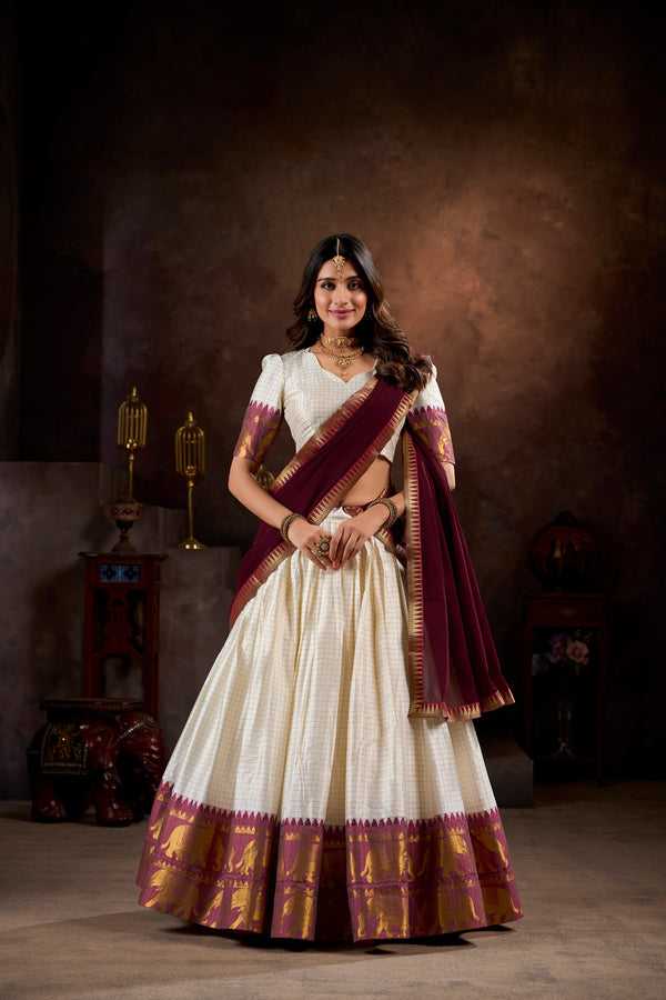 Kalyani Cotton Lehenga Choli with Georgette Dupatta