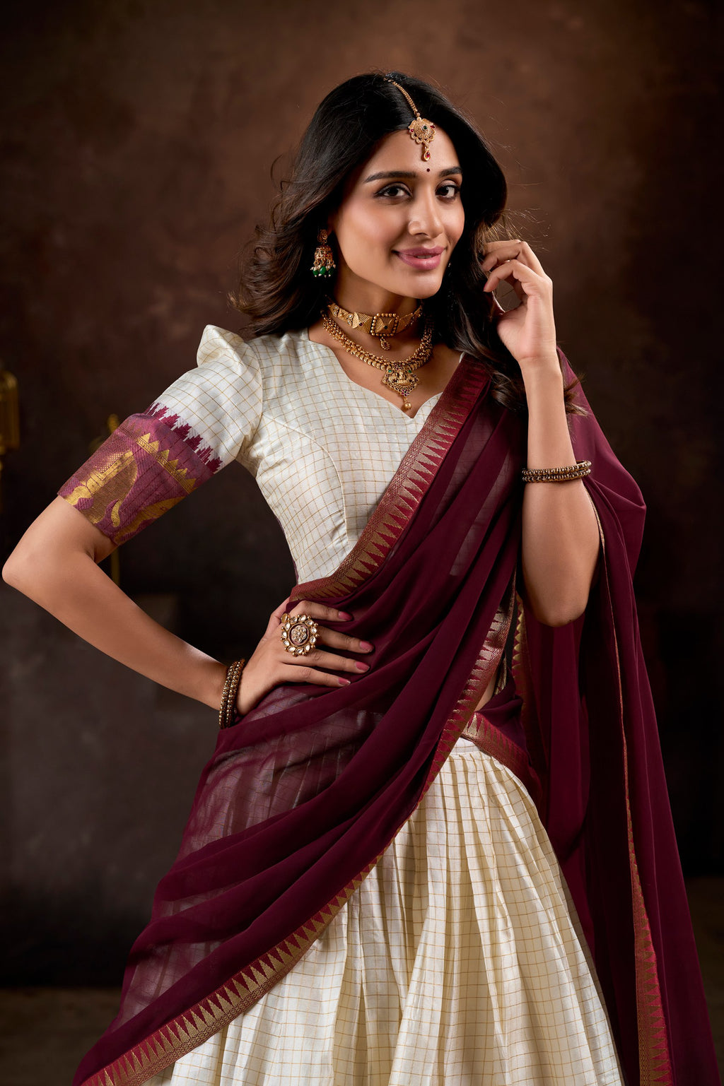 Kalyani Cotton Lehenga Choli with Georgette Dupatta