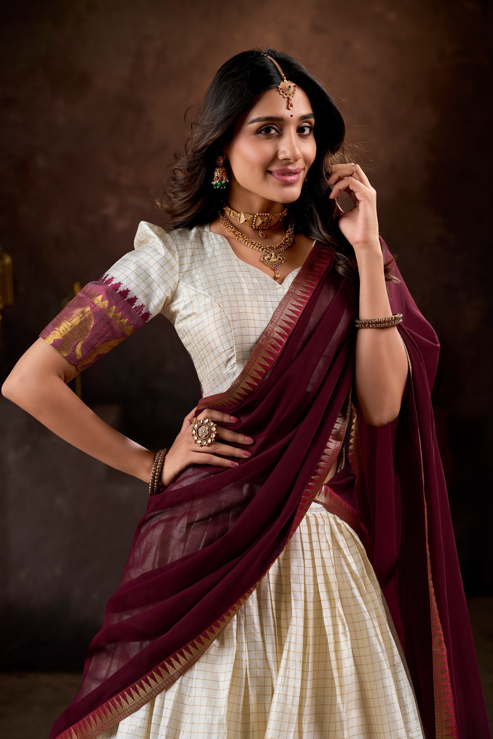 Kalyani Cotton Lehenga Choli with Georgette Dupatta