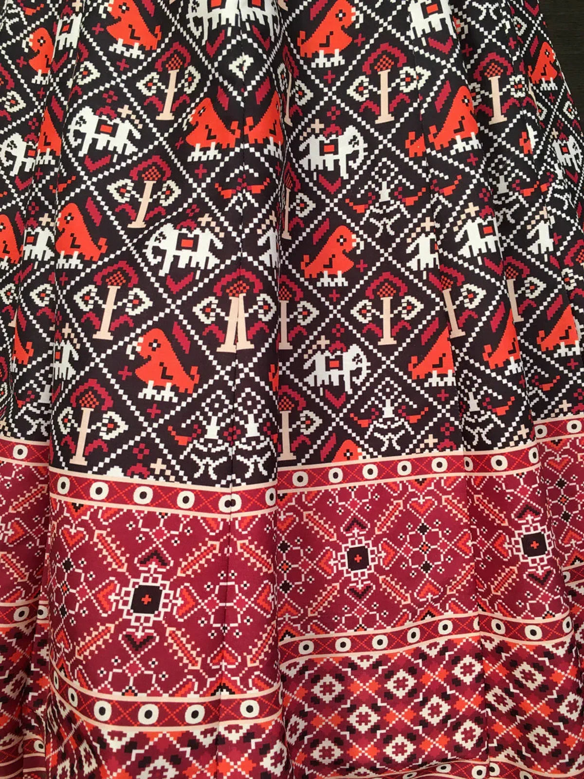Black Amazing Patola Printed Silk Traditional Gown With Dupatta