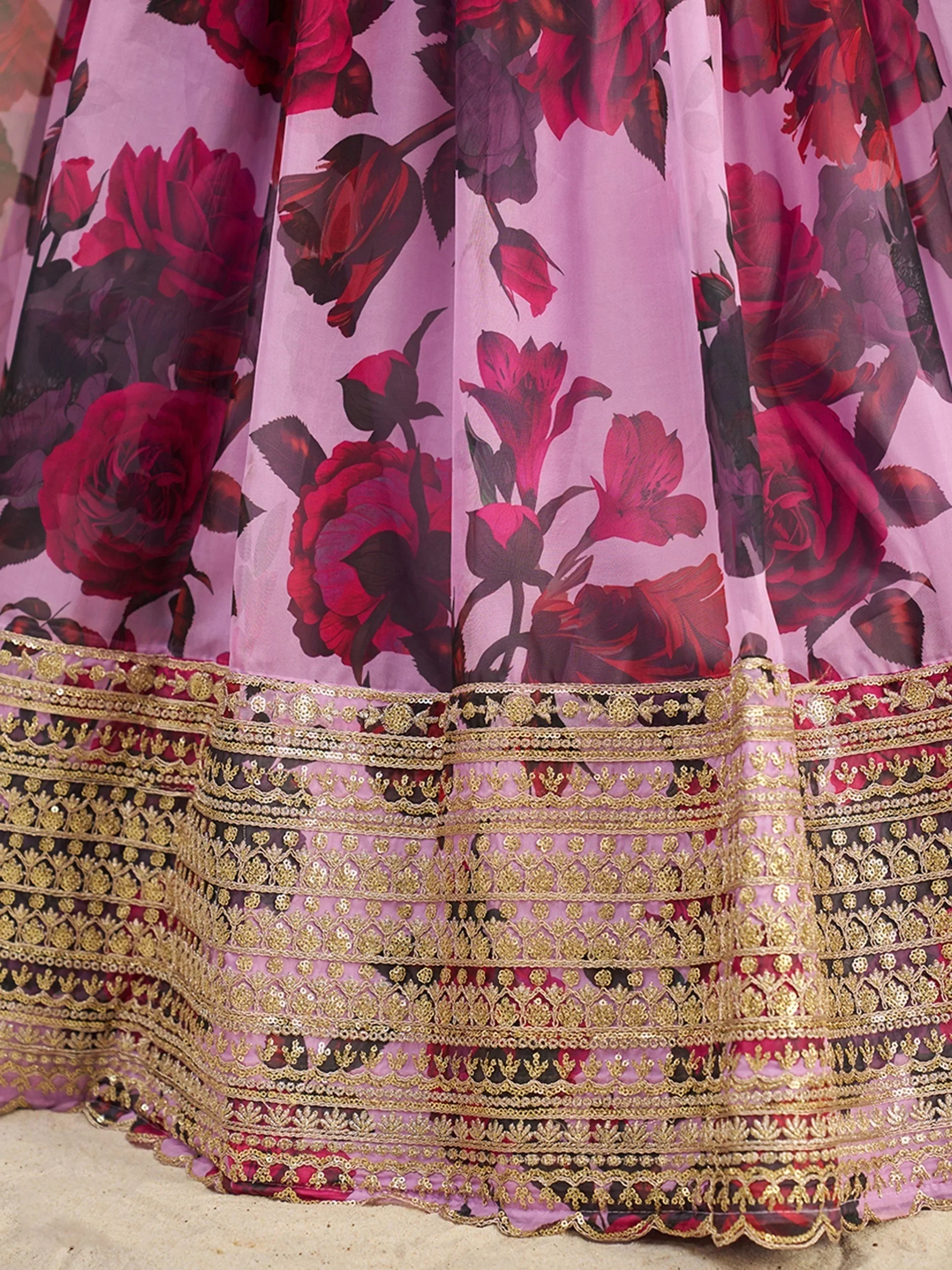 Lovely Baby Pink Sequins Organza Event Wear Lehenga Choli With Dupatta