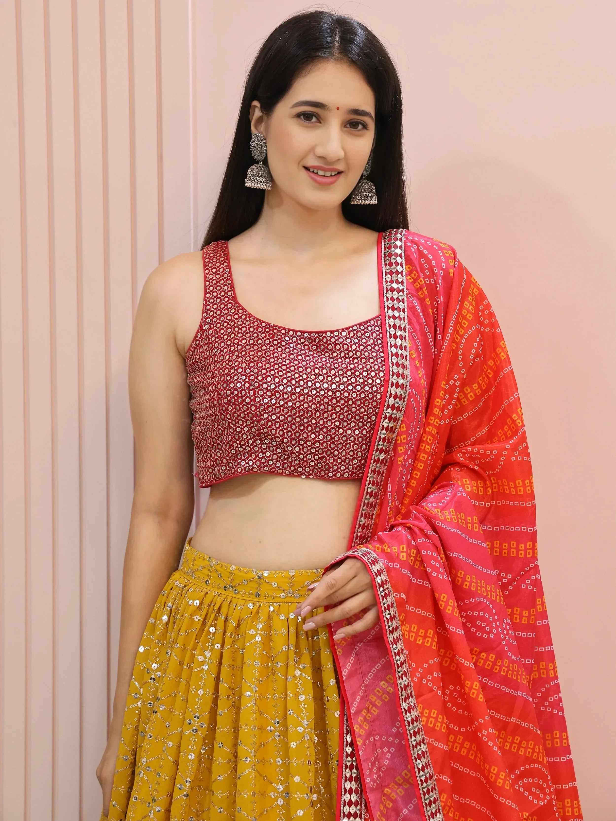 Majestic Yellow Embroidered Traditional Lehenga Choli