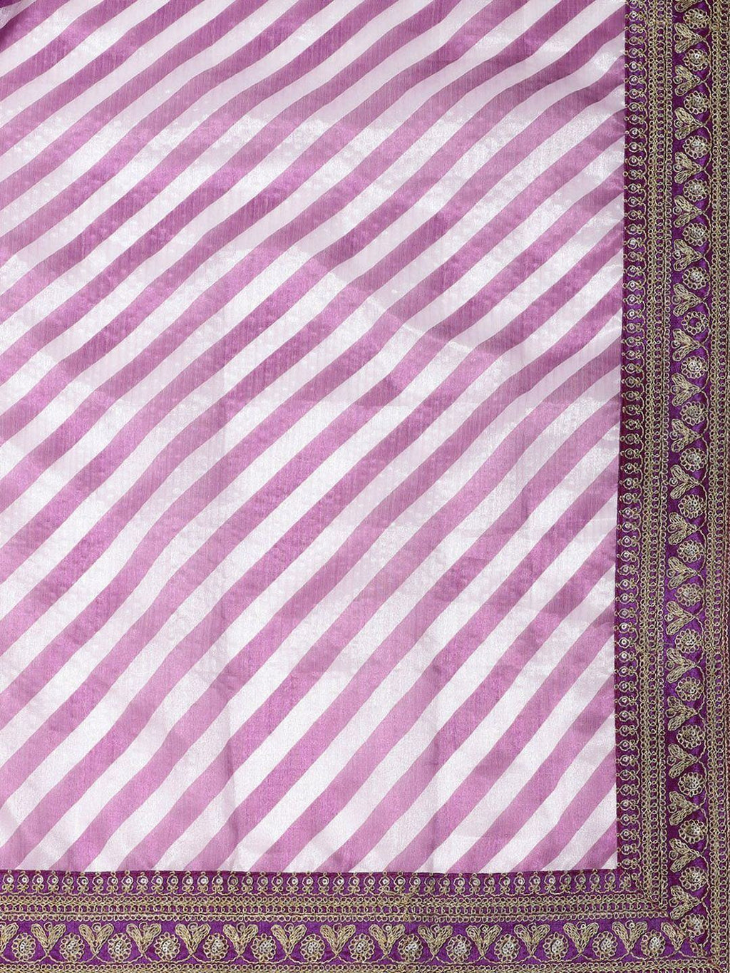Purple Semi-Stitched Myntra Lehenga & Unstitched Blouse with Dupatta