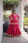 Navratri Cora Cotton Lehenga Choli with Gota Patti Work