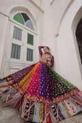 Navratri Georgette Print Lehenga Choli with Gamthi Work