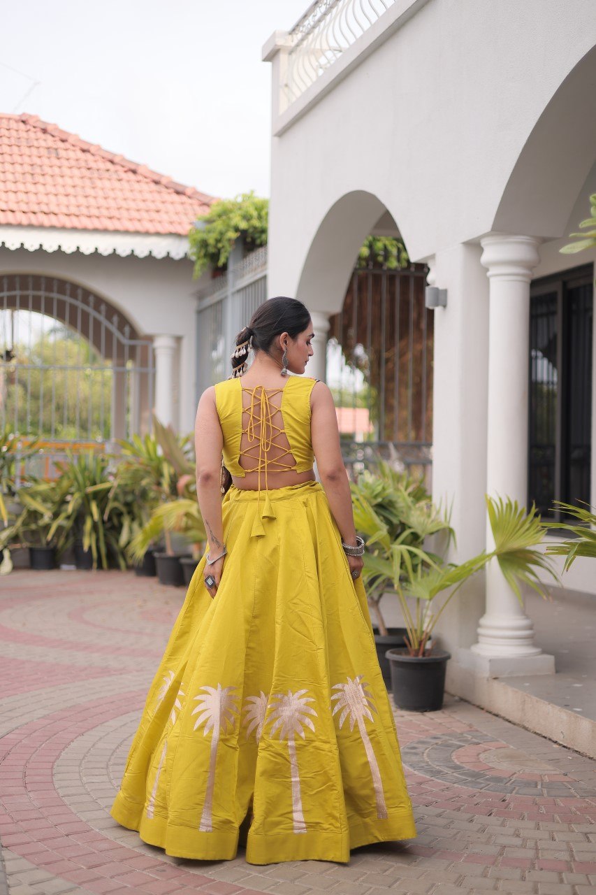 Navratri Roman Silk Lehenga Choli with Kutchi Gamthi Embroidery