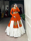 Navratri Special Rayon Lehenga Choli with Gamthi Patch Work