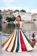 Navratri Special Rayon Lehenga Choli with Gamthi Work