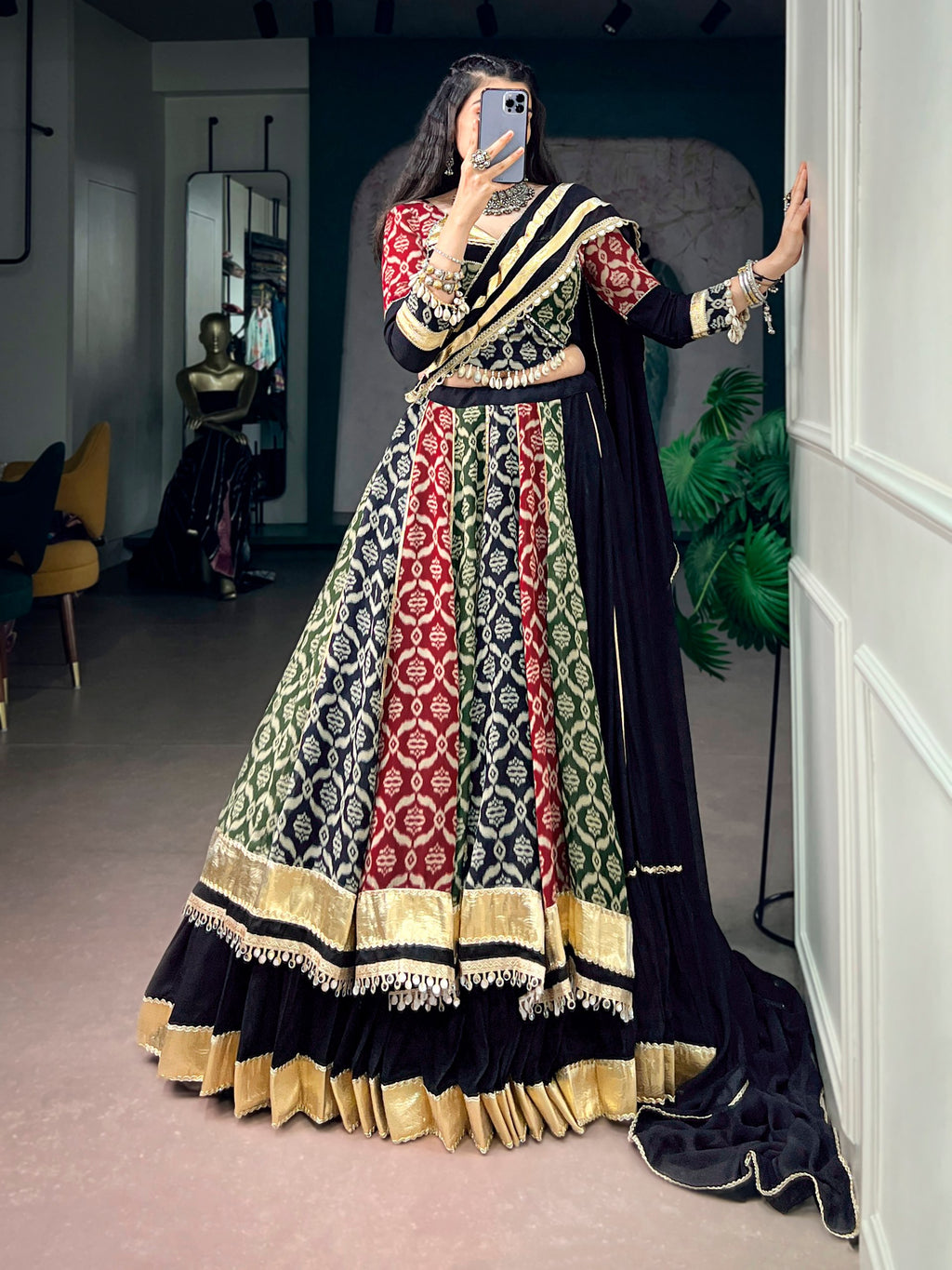 Navratri Special Rayon Lehenga Choli with Heritage Prints