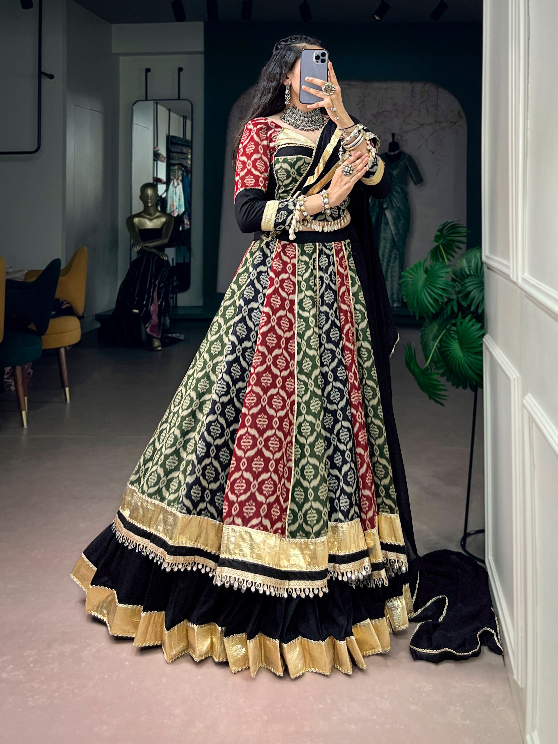 Navratri Special Rayon Lehenga Choli with Heritage Prints