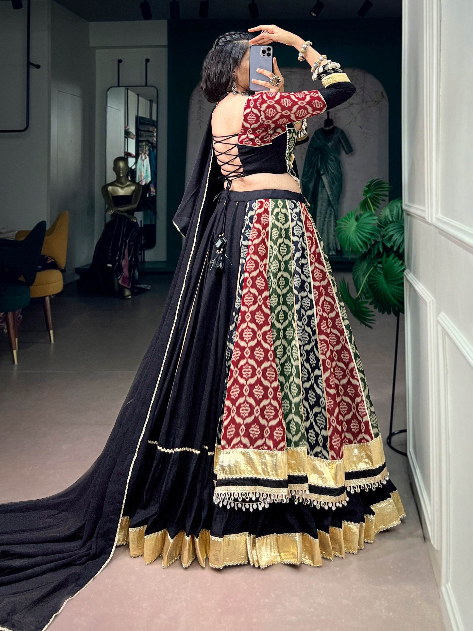 Navratri Special Rayon Lehenga Choli with Heritage Prints