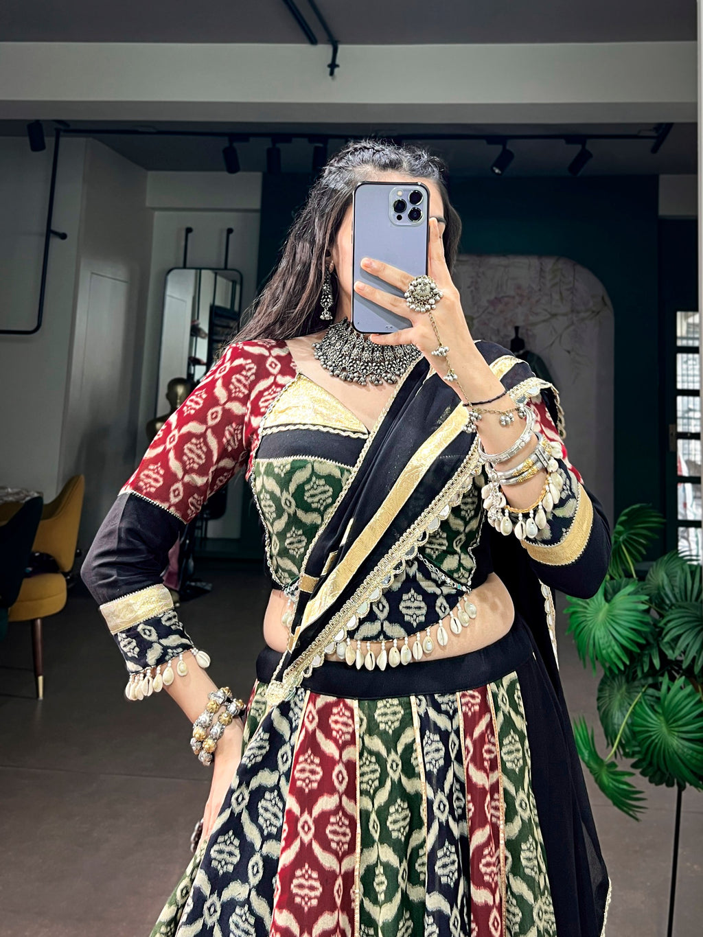 Navratri Special Rayon Lehenga Choli with Heritage Prints