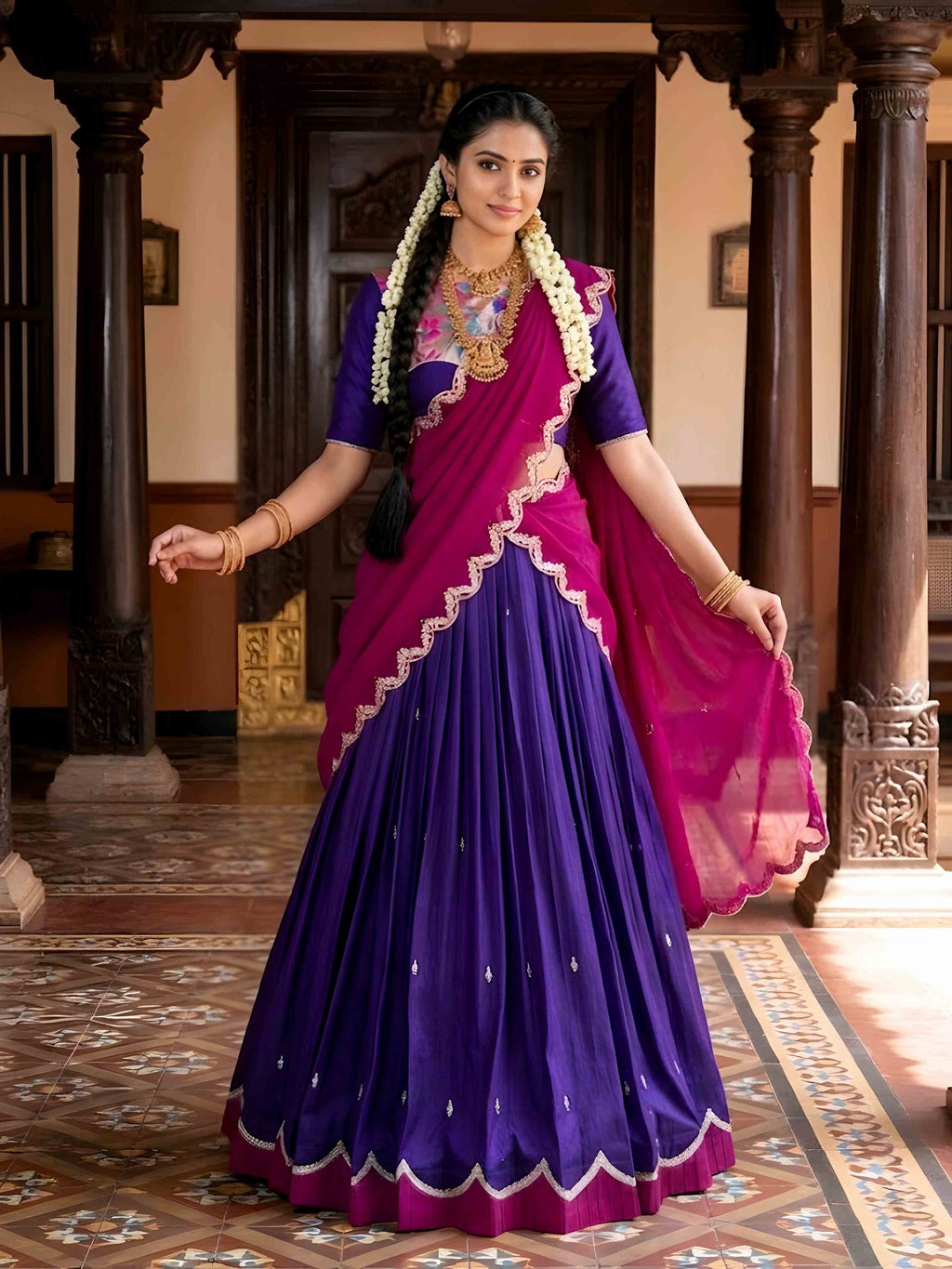 Naysha Sequins and Thread Embroidered Lehenga Choli