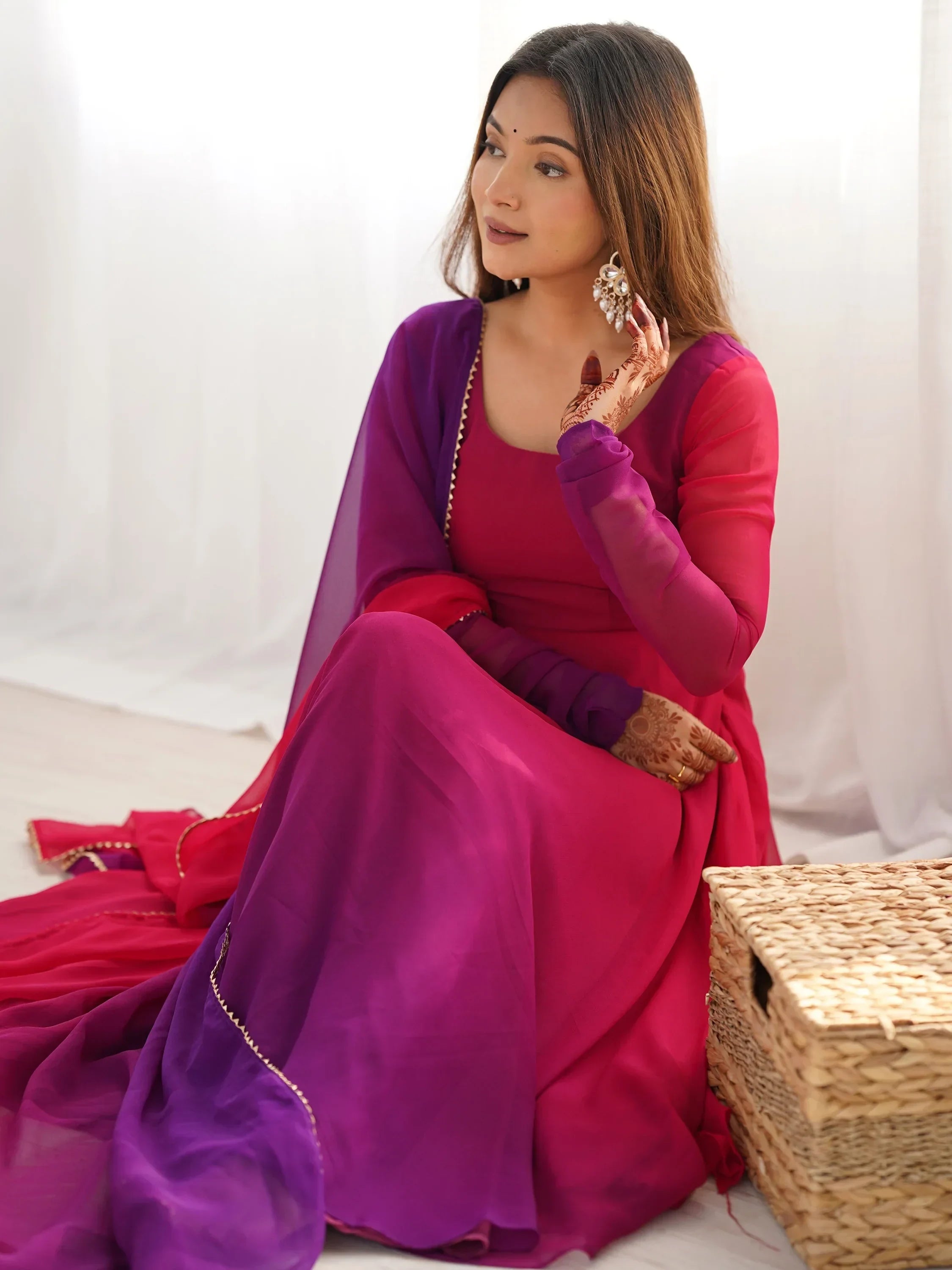 Pink Incredible Dark Embroidered Georgette Event Wear Anarkali Suit