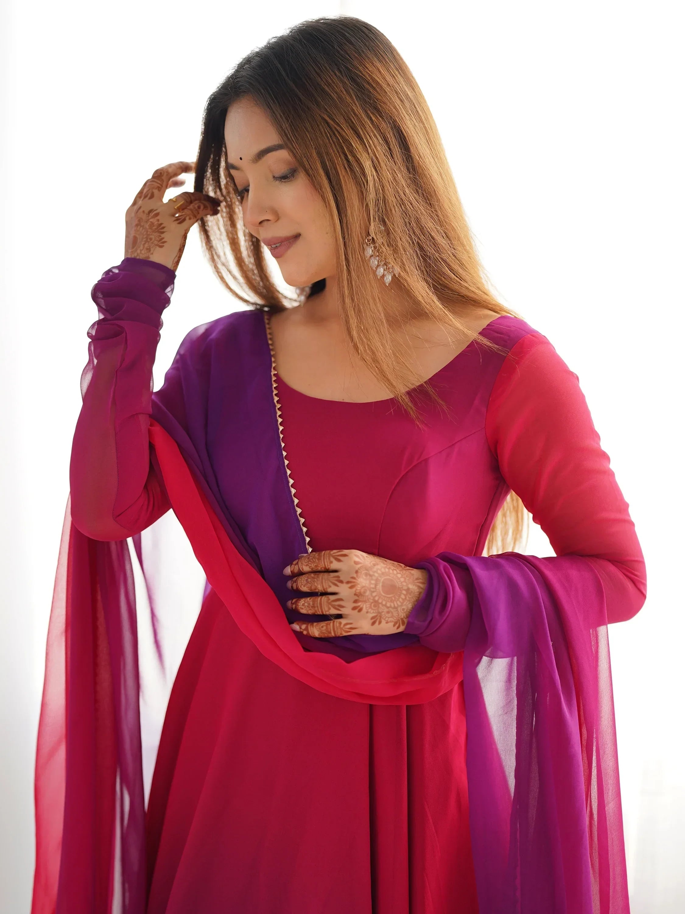 Pink Incredible Dark Embroidered Georgette Event Wear Anarkali Suit