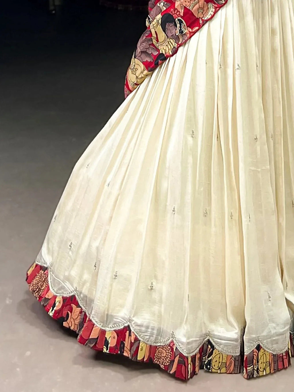 Charming Off-White Sequins Silk Wedding Wear Lehenga Choli