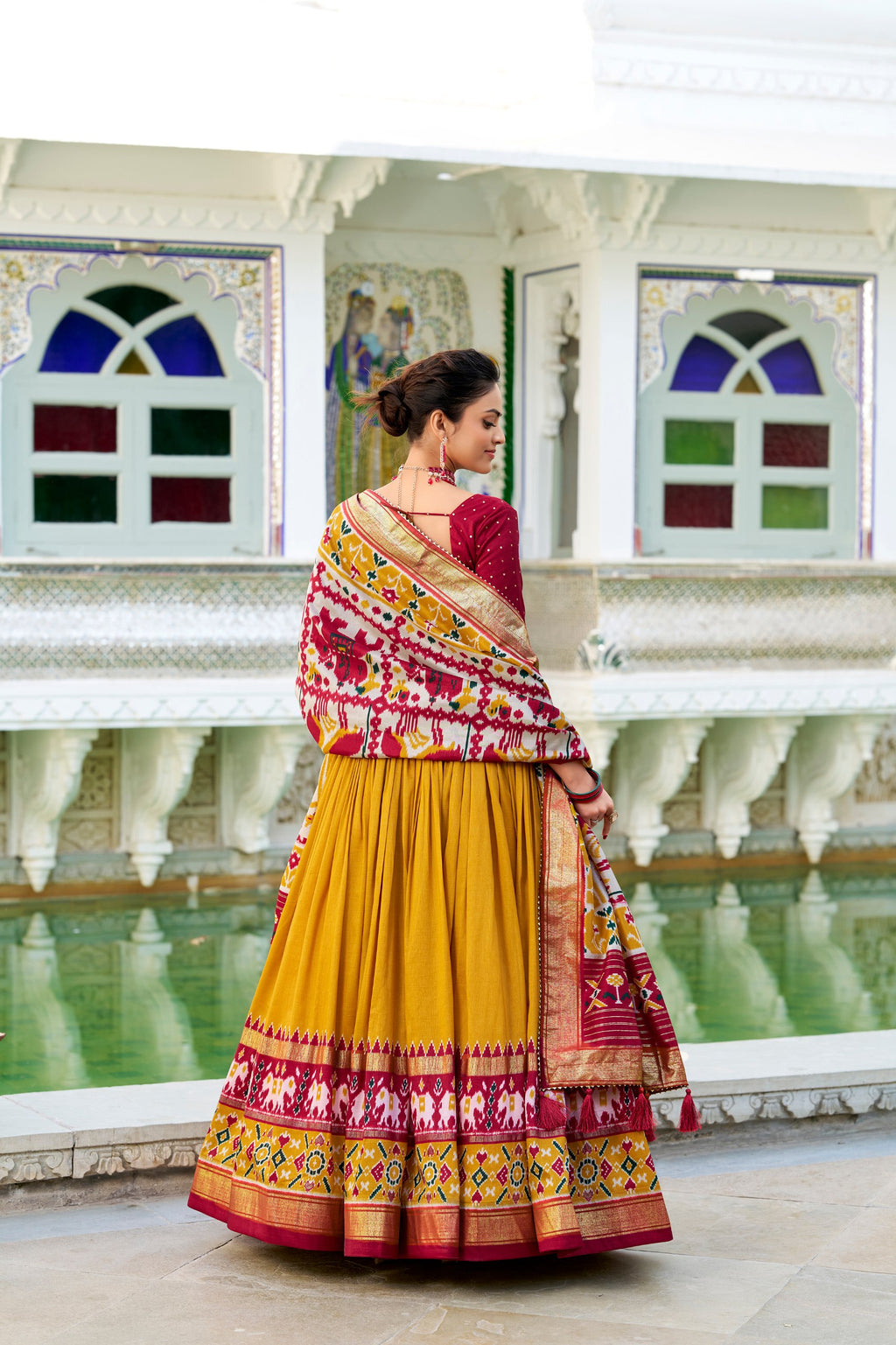 Patola Print Tussar Silk Lehenga Choli